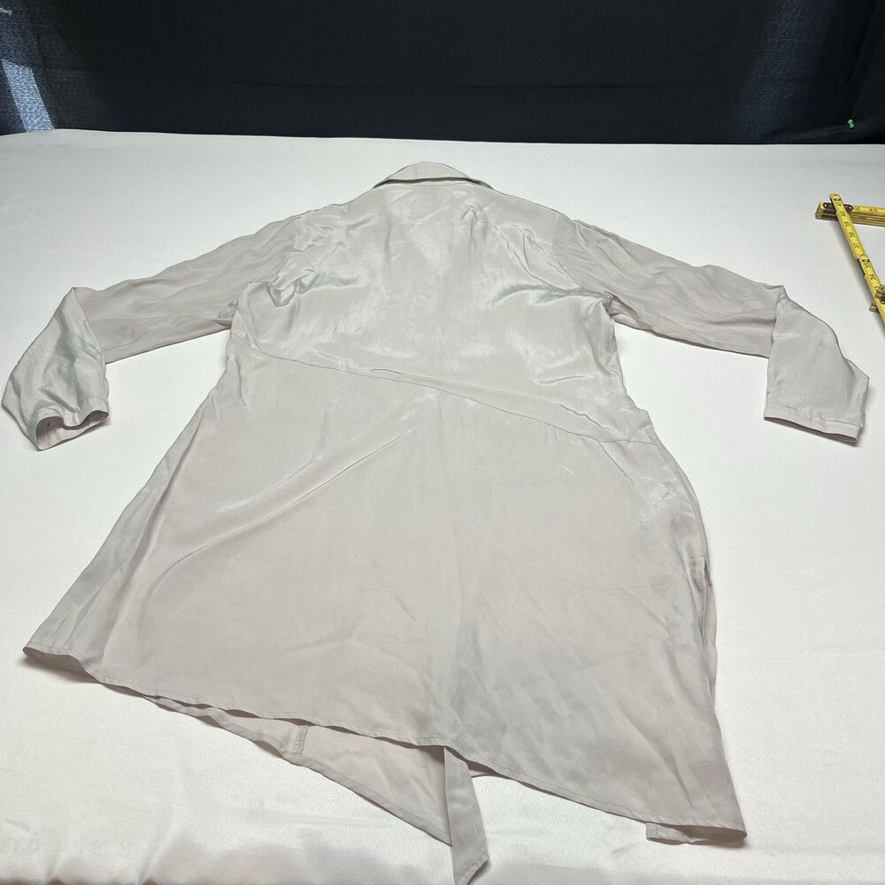 Stella Carakasi Button Tunic Dress Natural Lux Silk Like - Picture 8 of 9